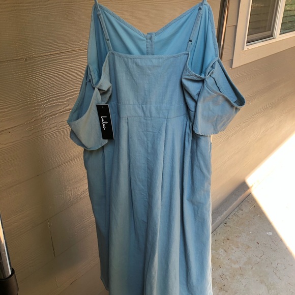 NEVER WORN Lulu’s Dress (Blue… not white as shown) - Picture 6 of 10